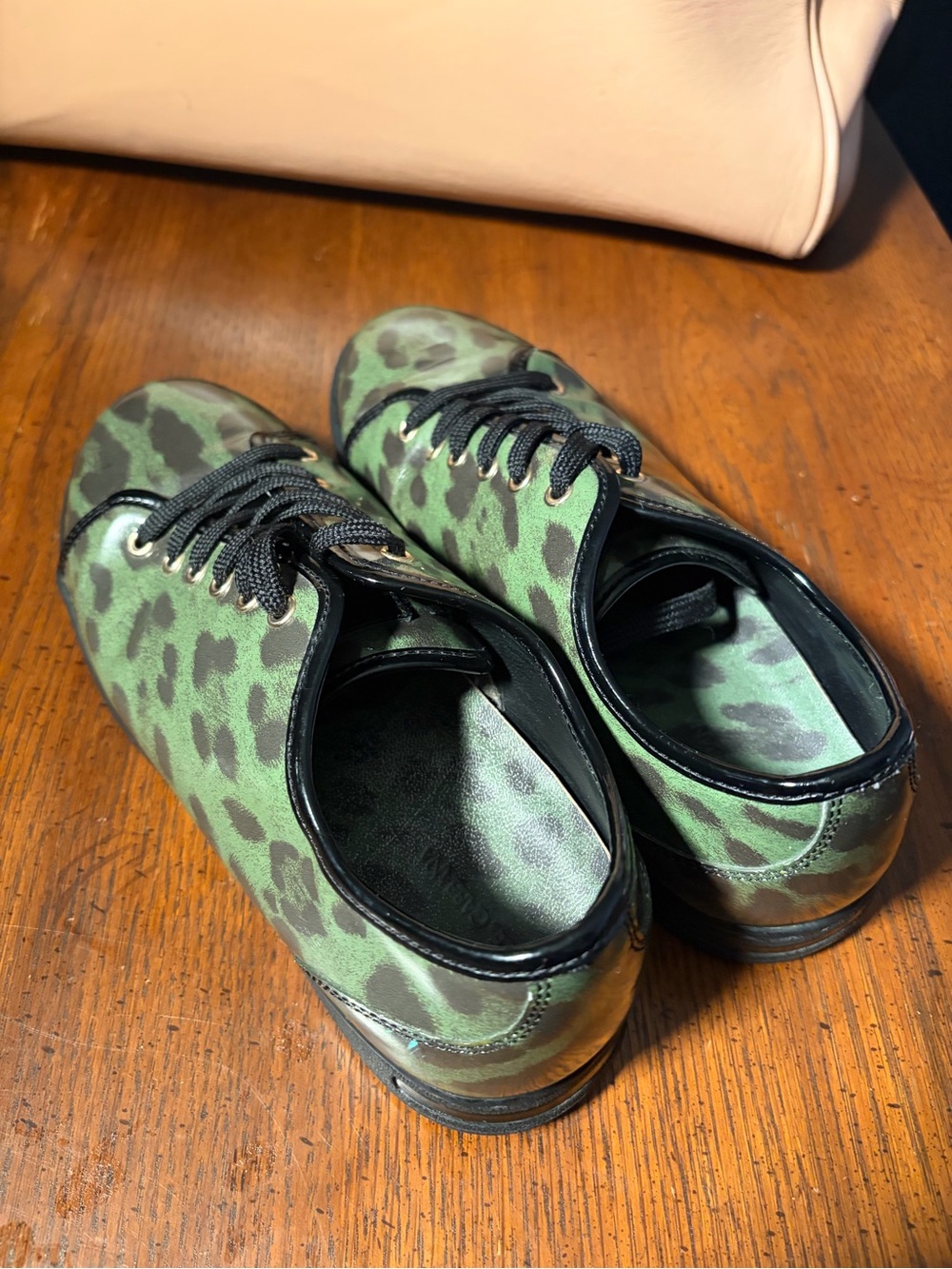 Dolce & Gabbana Green Leather Sneakers